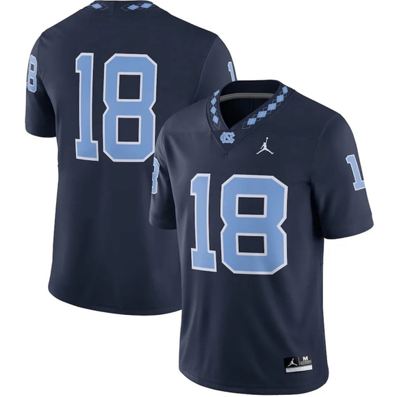 Jordan Men's Dark Blue Jersey with Light Blue Accents - Picture 1 of 7